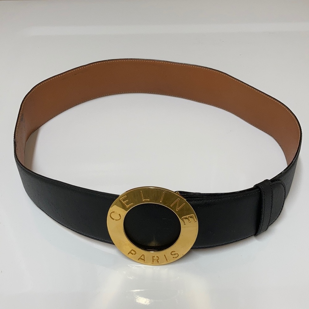 Celine Black and Gold Belt